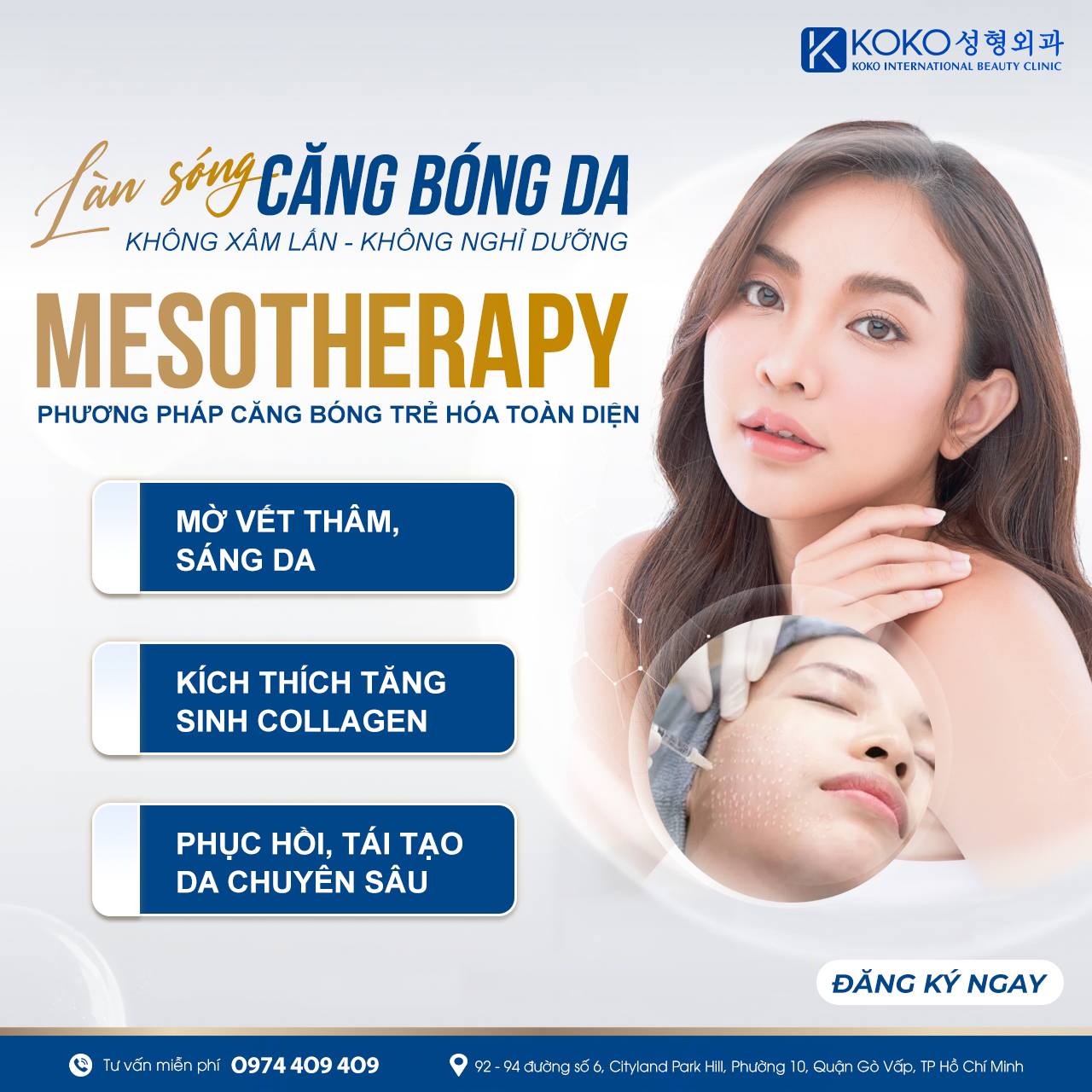 Tác dụng làm trắng sáng da bằng phương pháp tiêm Meso